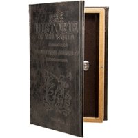 Barska - Antique Book Lock Box with Key Lock - Brown - Front_Zoom