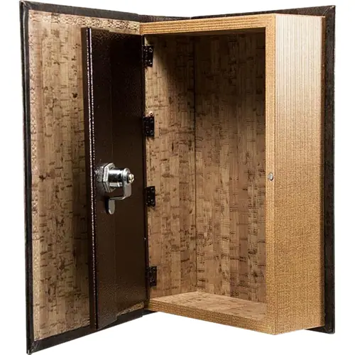 Barska Antique Book Lock Box with Key Lock Brown CB11994 - Best Buy