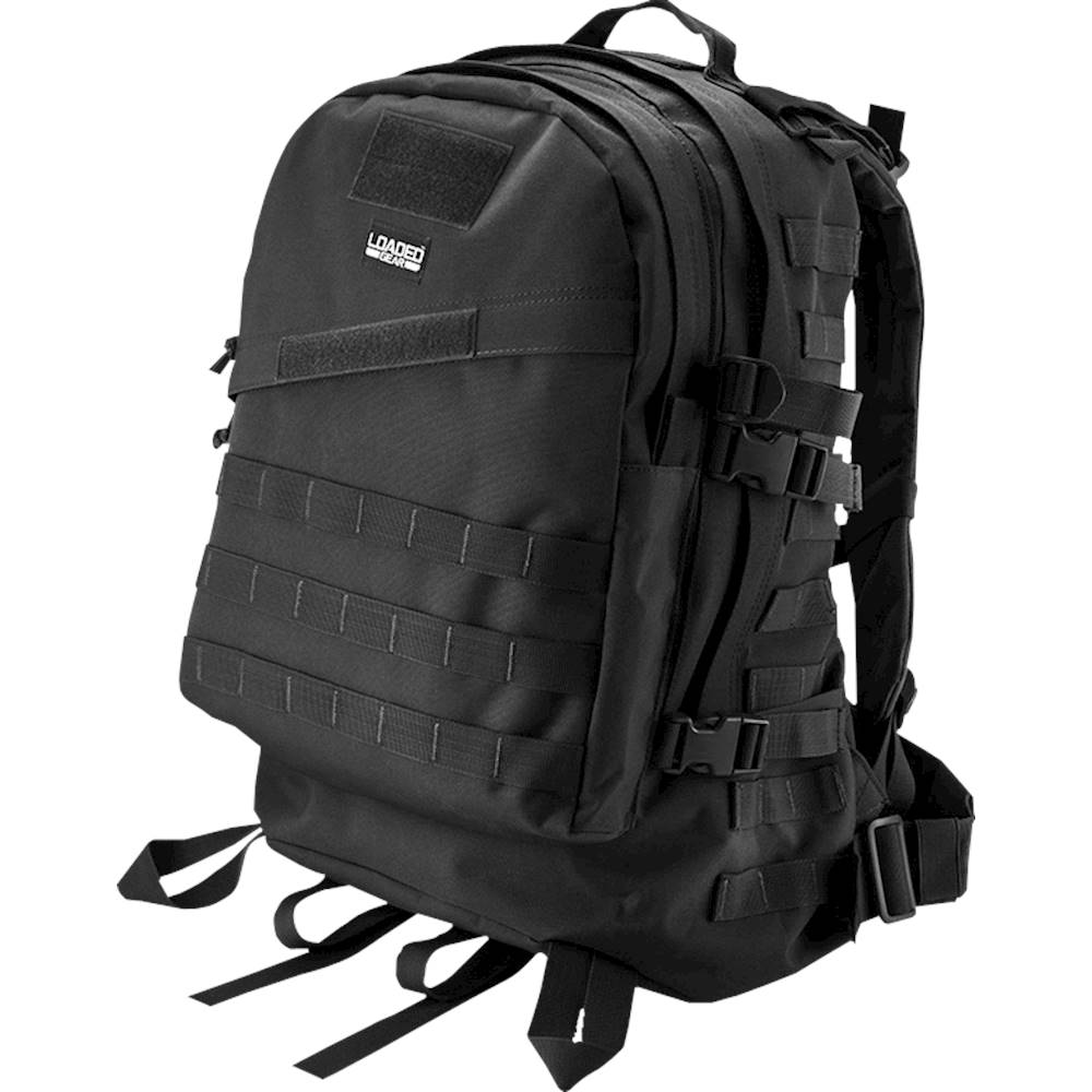Left View: Barska - Loaded Gear GX-200 Tactical Backpack - Black