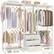 Alt View 3. Aheaplus - Sturdy Metal Garment Rack with 3 Fabric Drawers, Wall Mounted Clothing Rack with 5 Hanging Rods & Storage Shelves - Beige Oak.