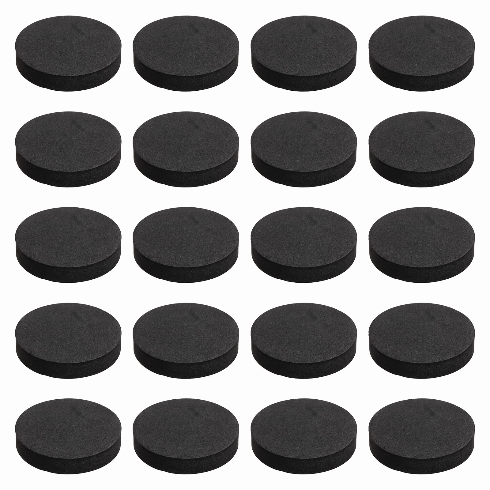 Unique Bargains - Single Sided Speaker Isolation Pads 60x12mm Round EVA Acoustic Foam Anti-Vibration Feet for Speaker Subwoofer, 32pcs - Black