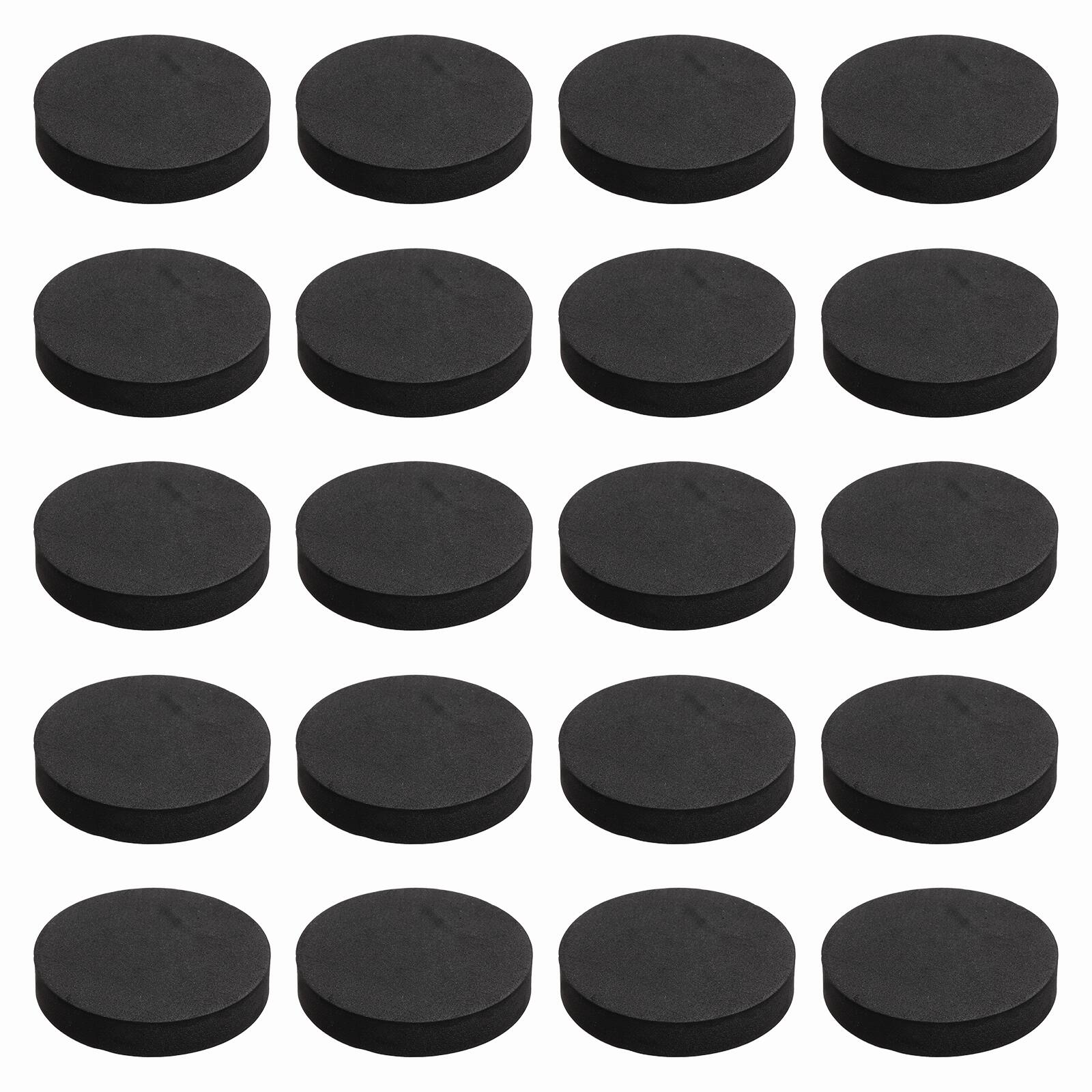 Front. Unique Bargains - Single Sided Speaker Isolation Pads 60x12mm Round EVA Acoustic Foam Anti-Vibration Feet for Speaker Subwoofer, 32pcs - Black.