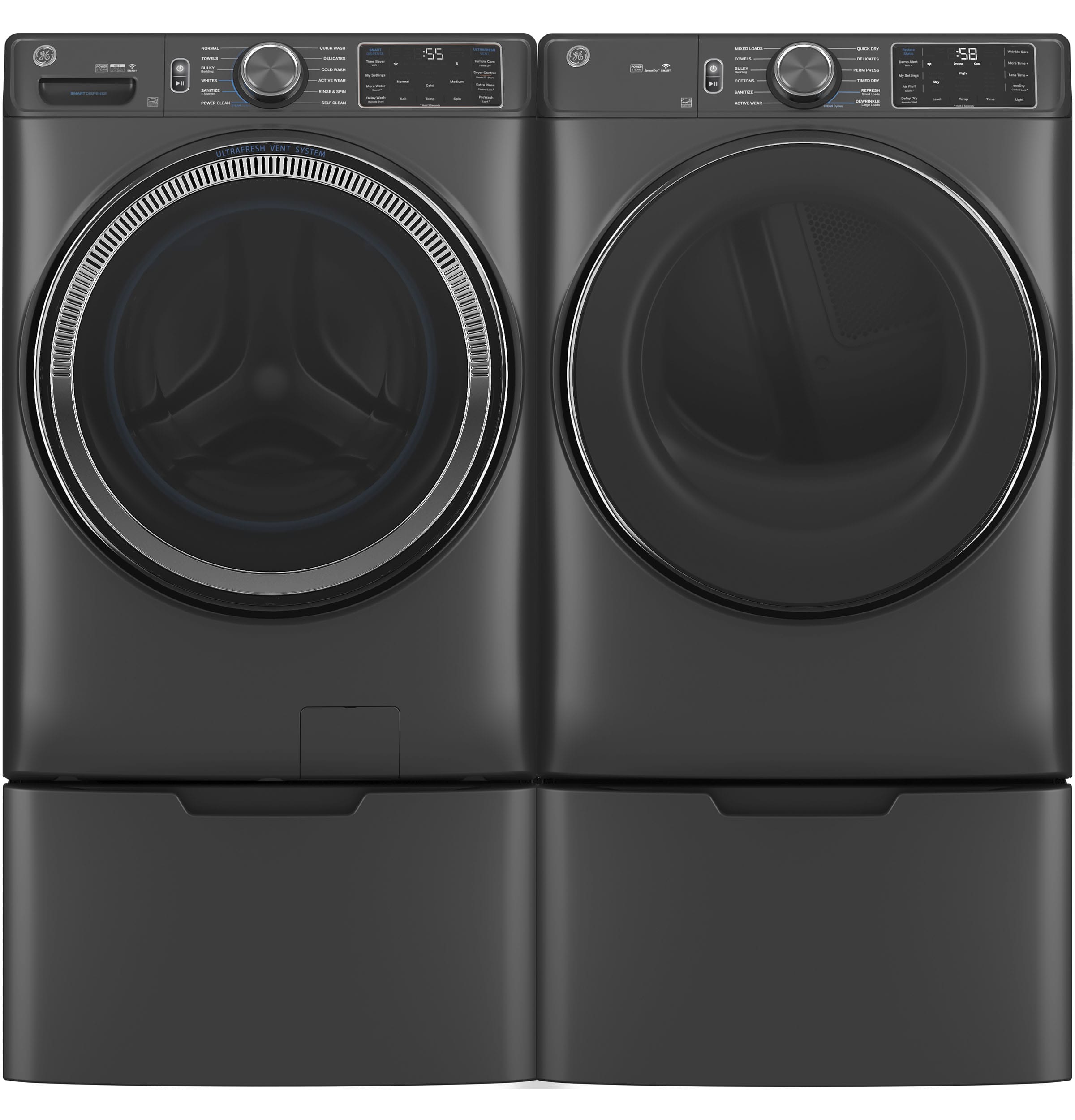 The text on the image reads "55 - S8 DTANEM kos VENE OYSTER." This text is likely a description or a model number for the washer and dryer set.