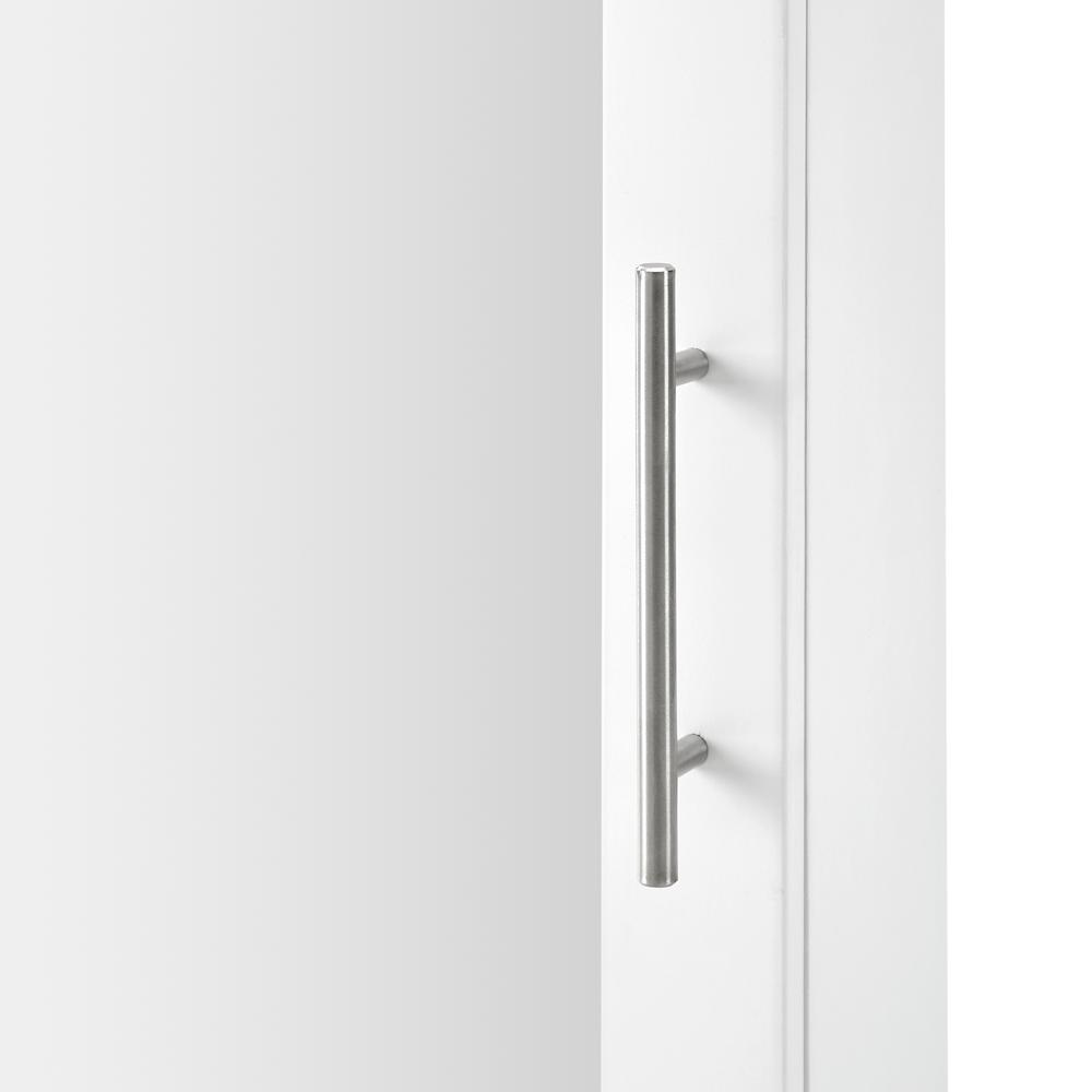 Left. Crosley Furniture - Savannah Wall Cabinet With Mirror - White.