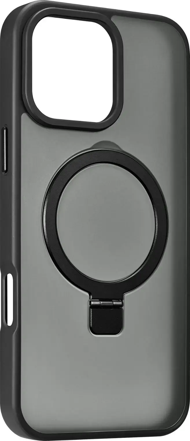 Zoom in on Angle. Insignia™ - Hard-Shell Case with MagSafe Kickstand for iPhone 16 Pro Max - Black.