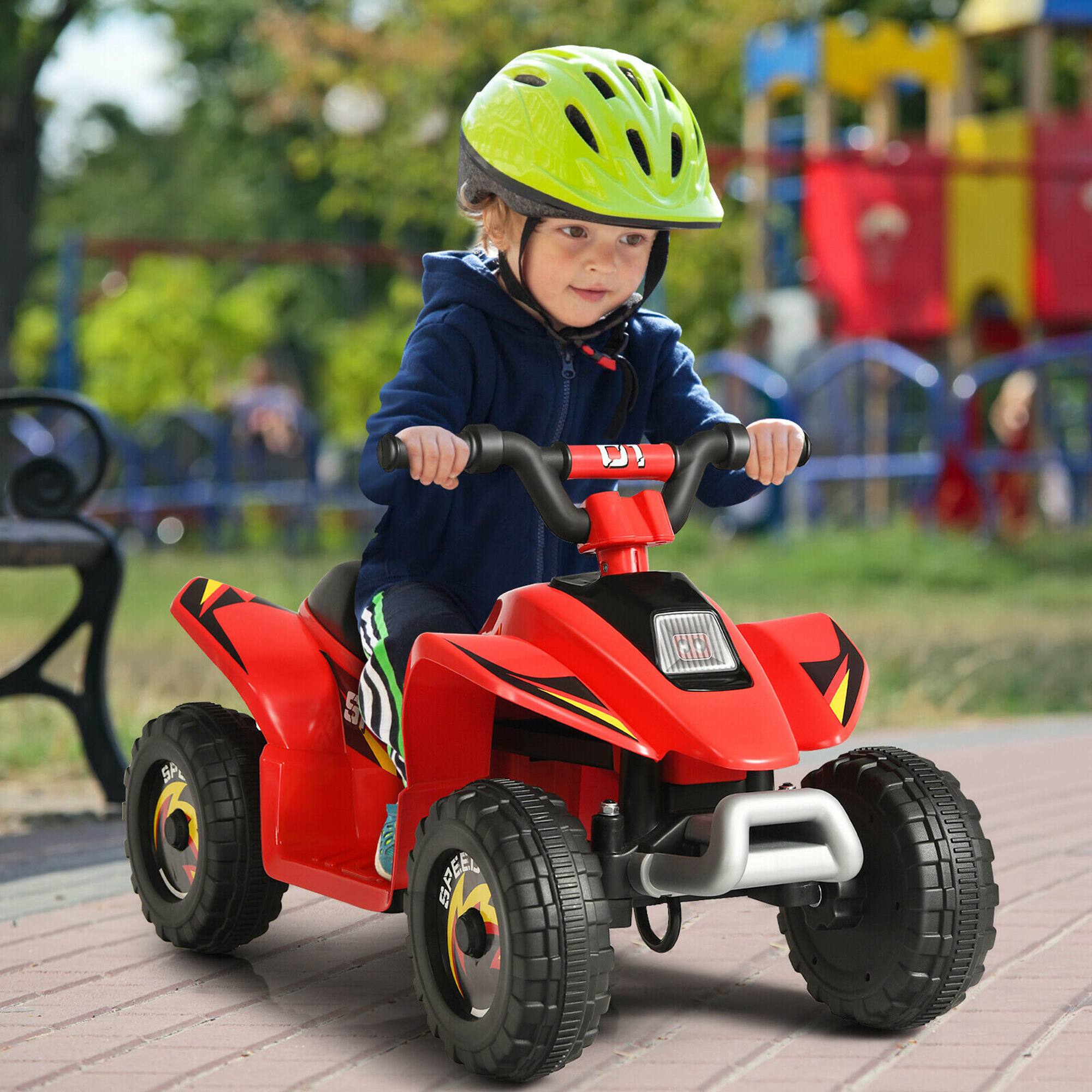 Alt View 2. Gymax - Gymax 6V Kids Electric Quad ATV 4 Wheels Ride On Toy Toddlers Forward & Reverse Red - Red.