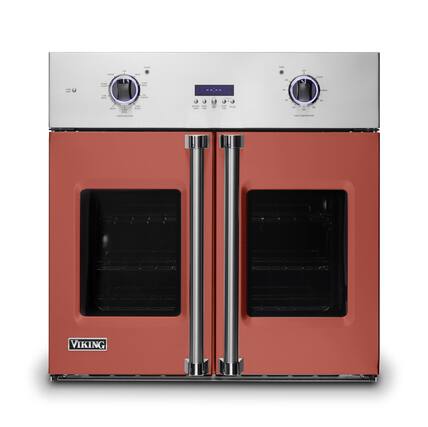 Front. Viking - 30" 7 Series French Door Single Built-In Electric Thermal Convection Oven-Spiced Cider - Spiced Cider.