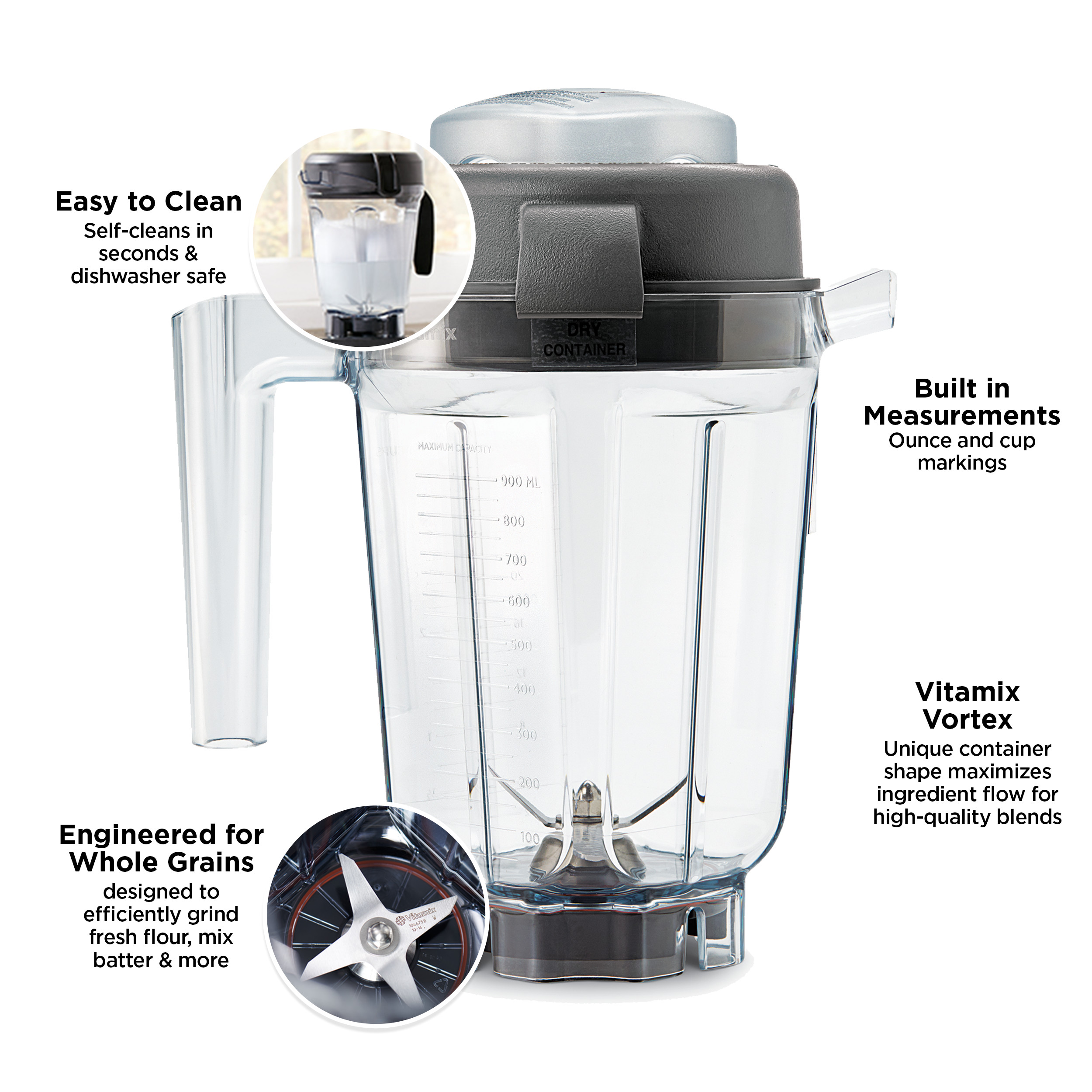 Vitamix Dry Grains Container - for flour & coffee incl. tamper