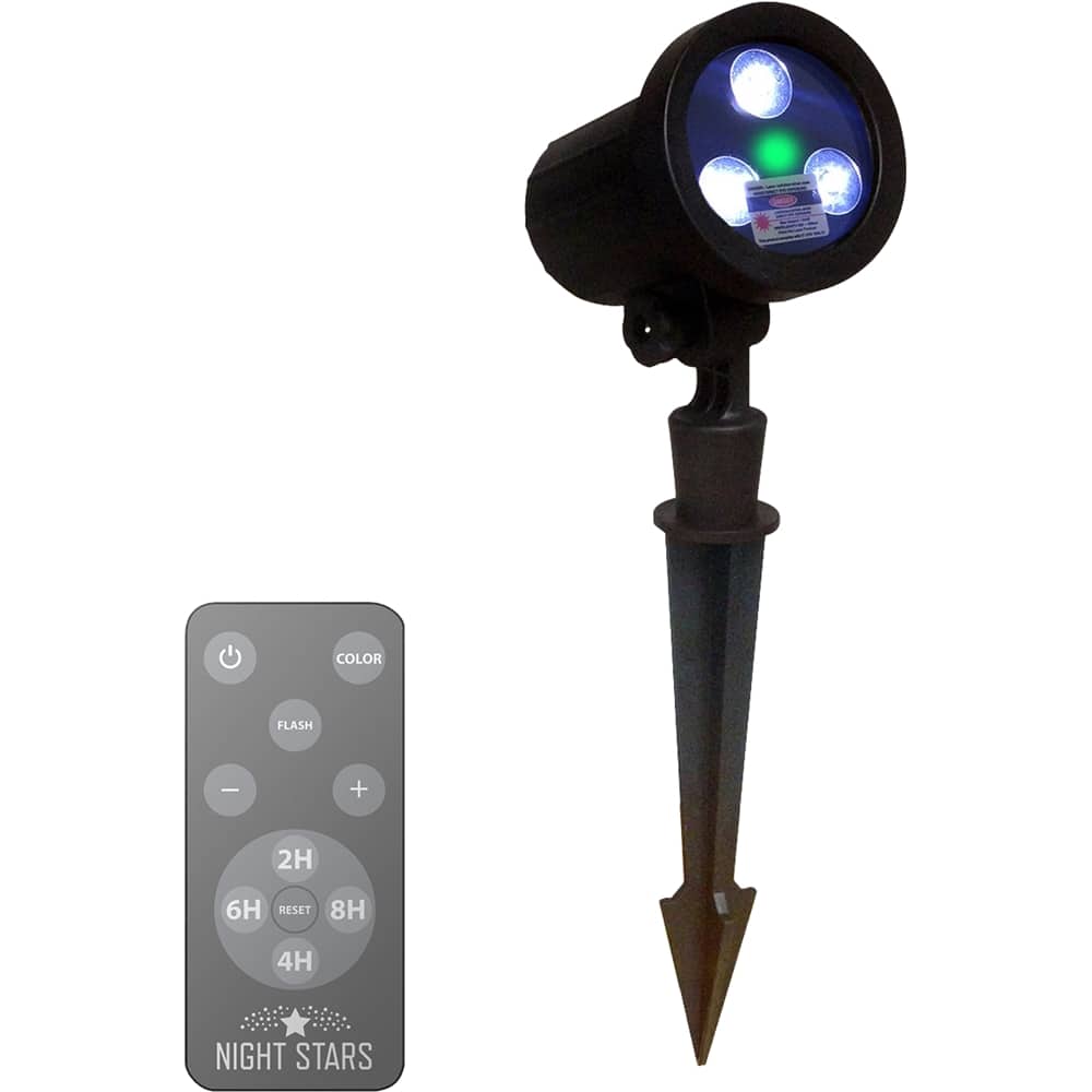 Front. Viatek - Night Stars Landscape Lighting - Black.