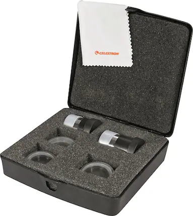 Angle. Celestron - PowerSeeker Accessory Kit for Most Celestron Telescopes - Black.