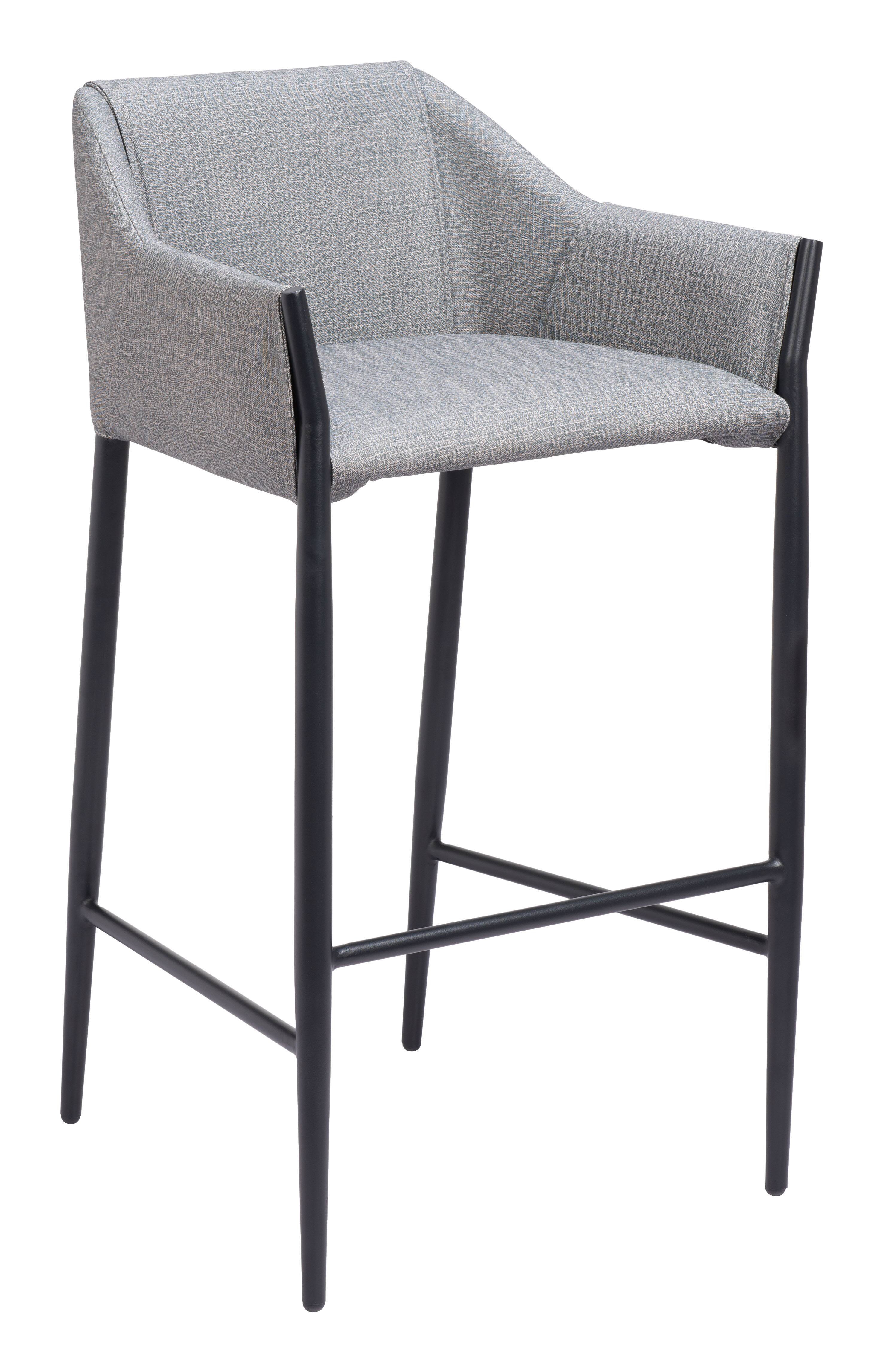 Front. Hivvago - Andover Barstool Slate Gray - Slate Gray.