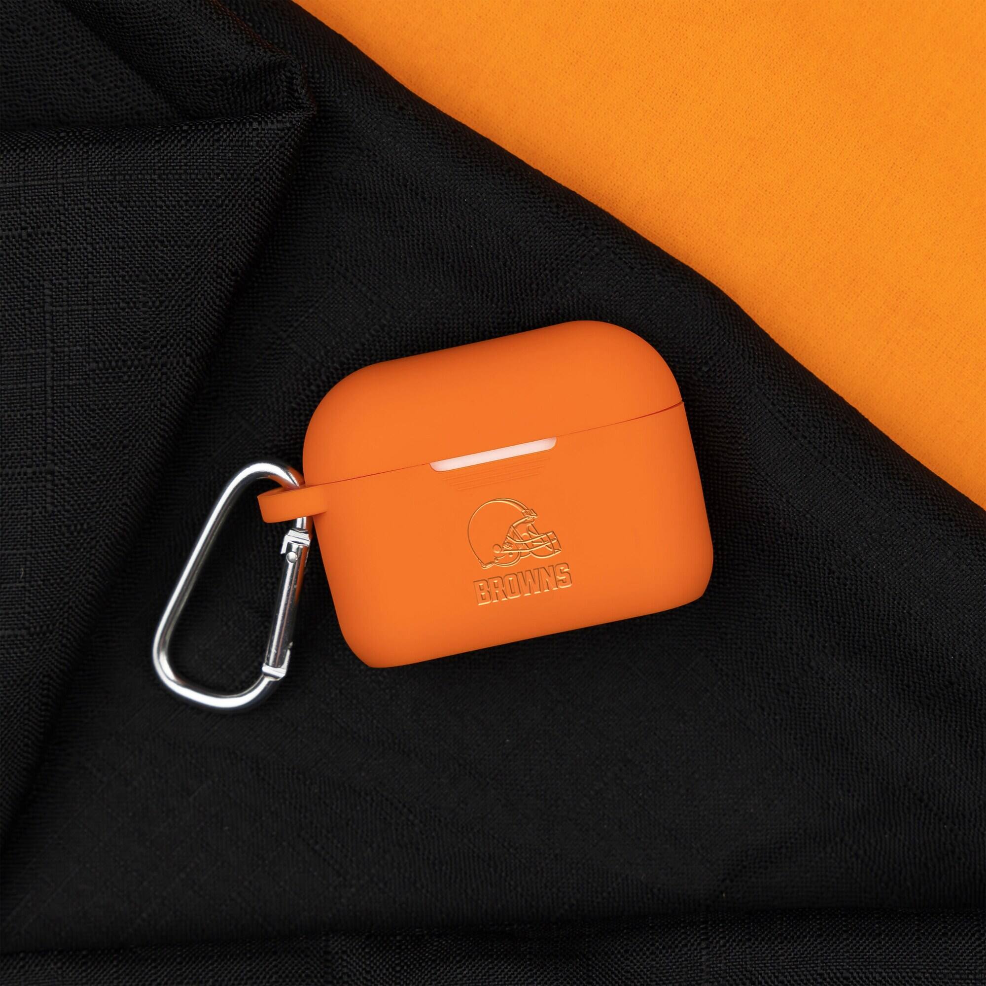 Alt View 1. Artinian - Cleveland Browns Debossed Silicone Airpods Pro Case Cover - No Size - Multicolor.