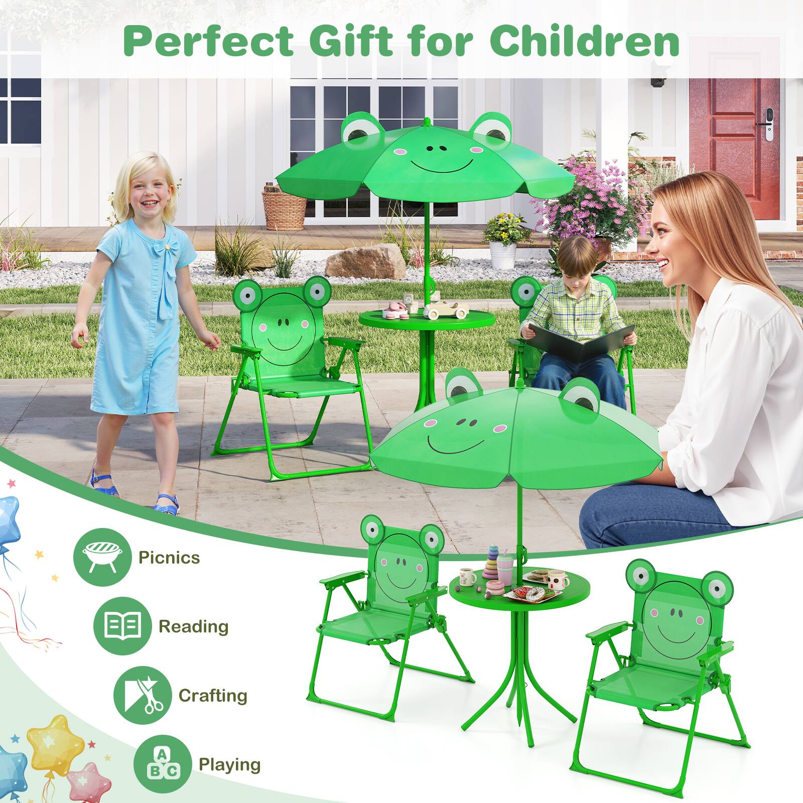 Perfect Gift for Children

- Picnics
- Reading
- Crafting
- Playing