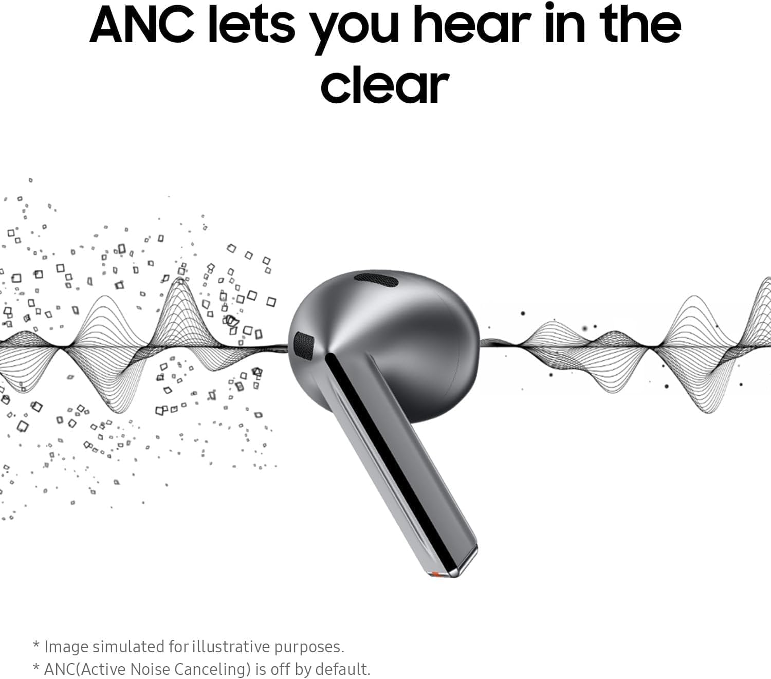 ANC lets you hear in the clear

* Image simulated for illustrative purposes.
* ANC (Active Noise Canceling) is off by default.