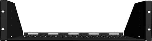 Sanus - Foundations Component Series 2U Vented Shelf - Black - Front_Zoom