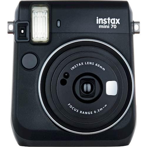 Fujifilm - instax Mini 70 Instant Film Camera - Midnight Black-Front_Standard