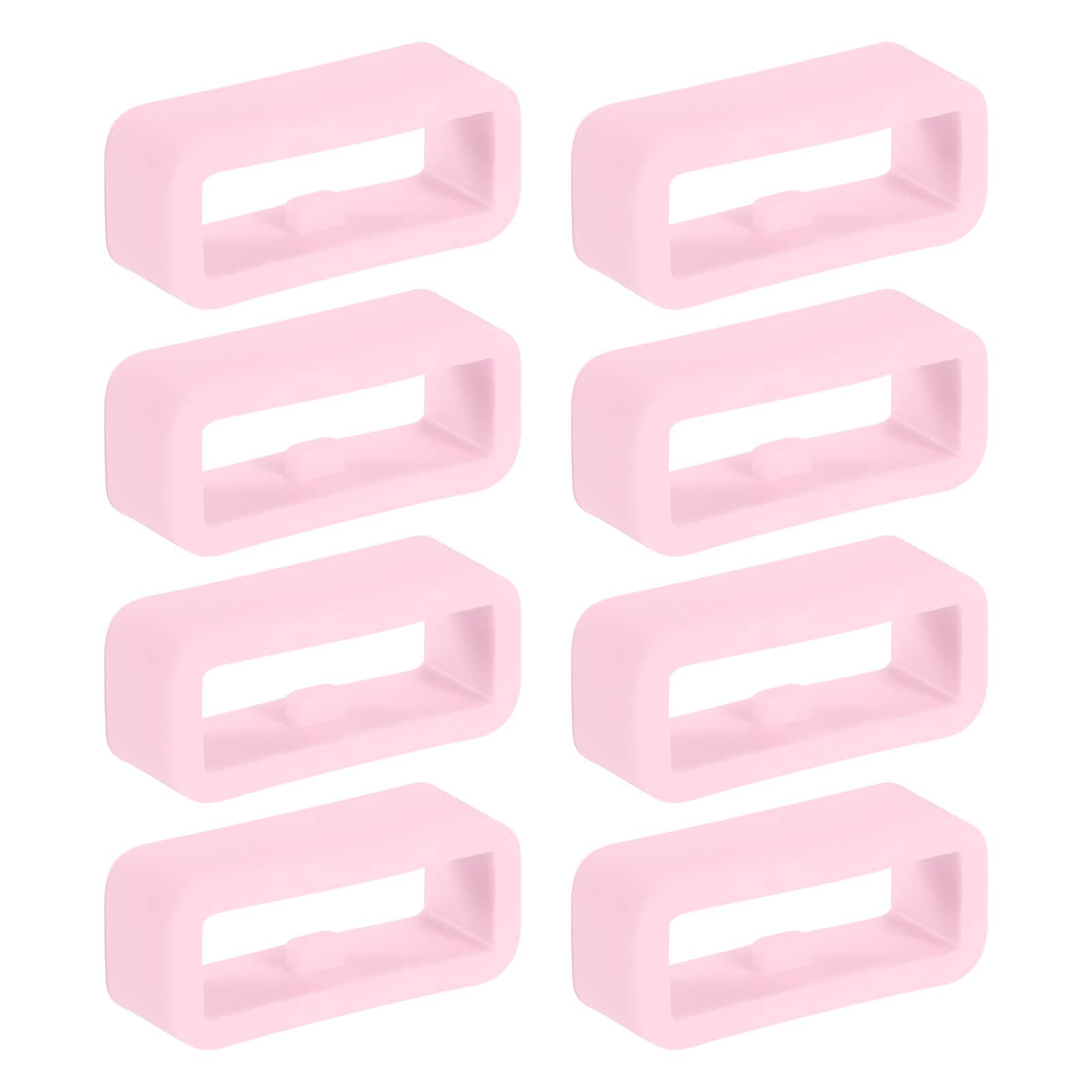 Unique Bargains - 8pcs Watch Band Holder Loop, 16mm Universal Watch Replacement Band - Light Pink