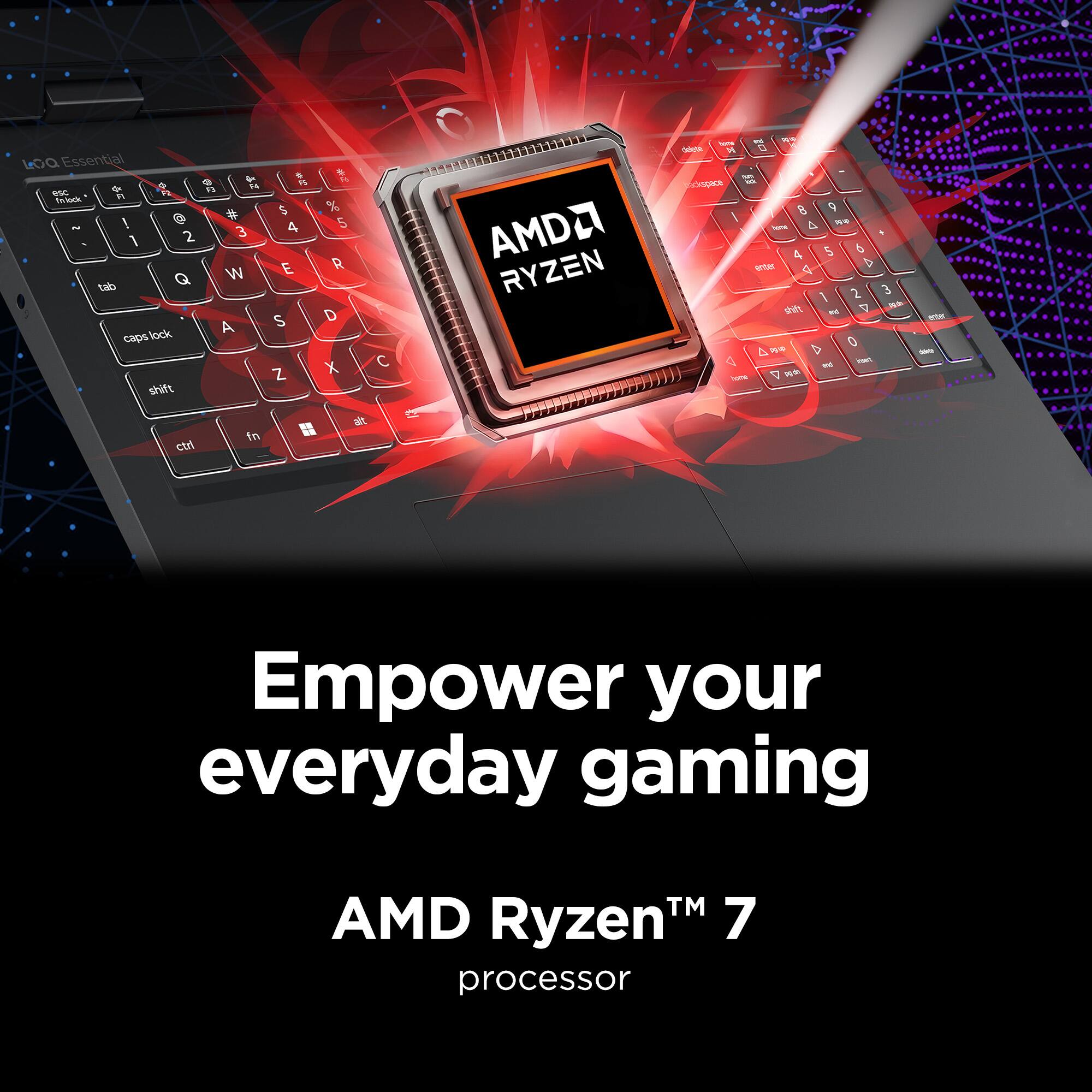 LDQ Essential - 1s is esc i Tincik . # - ! 2 3 . 1 Q W der lock A caps shift i 5 4 E S Z  % 5 R D X C AMD2 RYZEN - -  NE W G - I opas    I - - A - 4 5  M $ q & 2 3  17 - - 0 A ~S D g - -S - - ats - o to t, Empower your everyday gaming TM AMD RyzenM 7 processor