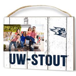 Jardine - Wisconsin Stout Blue Devils 8" x 10" Weathered Clip It Frame - White