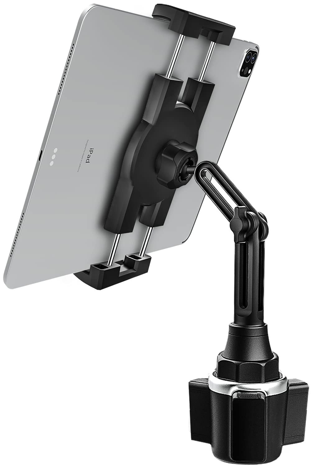 Front. METALTON - Universal Cup Holder Tablet Mount For Car Vehicle Truck Treadmill Golf Cart Boat And More Cupholder Ipad Pr... - Default.