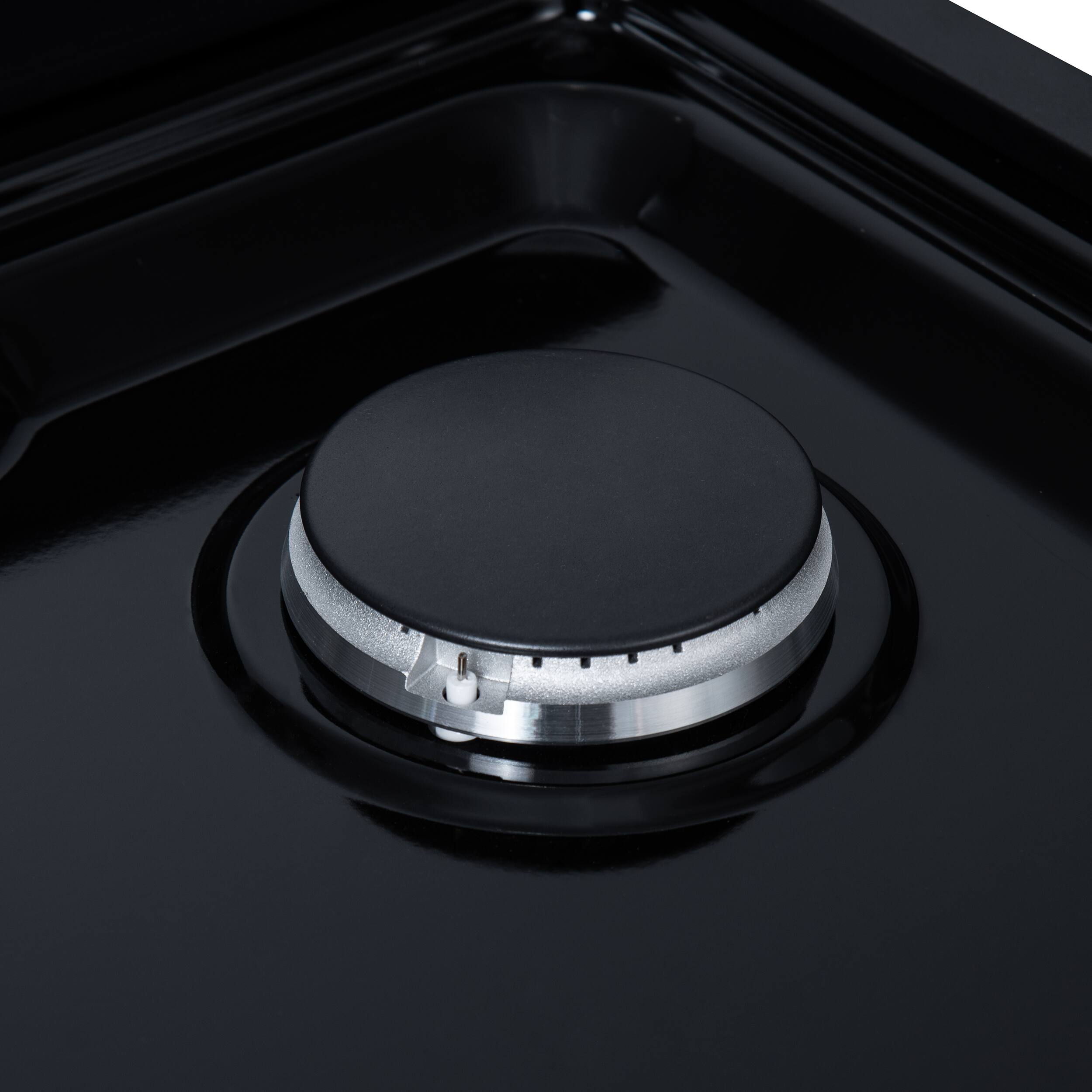Alt View 5. Forno Appliances - 36 in. Wide 6 Burner Ambassador Built-In Gas Cooktop - Black - Black.