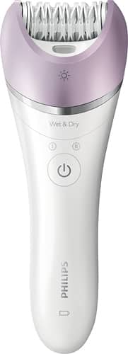 Philips - Satinelle Advanced Wet/Dry Epilator - Purple/White - Angle