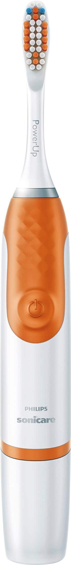 Angle. Philips Sonicare - PowerUp Electric Toothbrush - Orange.