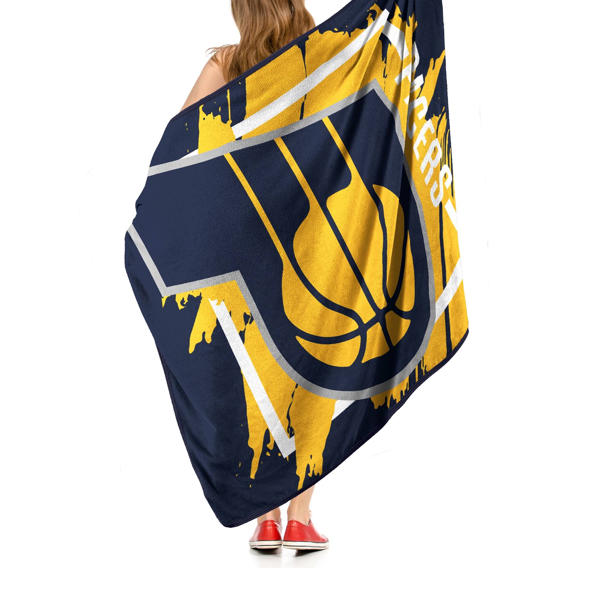 Alt View 2. Northwest - Indiana Pacers 46" x 60" Dimensional Micro Raschel Plush Throw Blanket - Navy.