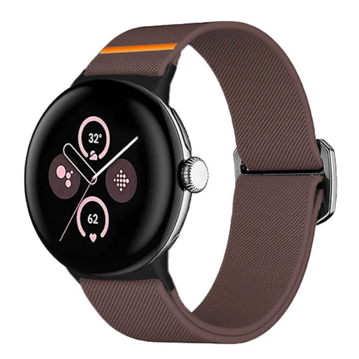 Stock Preferred - Stretchy Solo Loop Band for Google Pixel Watch 3/2/1 (41mm) - Purple