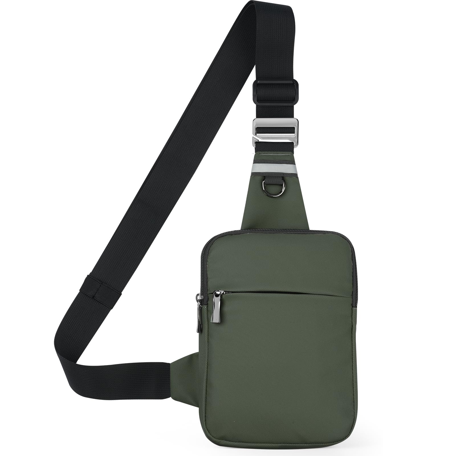 Live At Space - Mini Sling Bag For Women Men Crossbody Bags Chest Dual Pocket Rfid Cell Phone Purse Travel Running Walking 【RFID Pocket - Basic Version-green