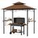 Front. Costway - Costway 8' x 5' Grill Gazebo with 2 Shelves 7 Hooks Metal Frame Soft Top - Brown.