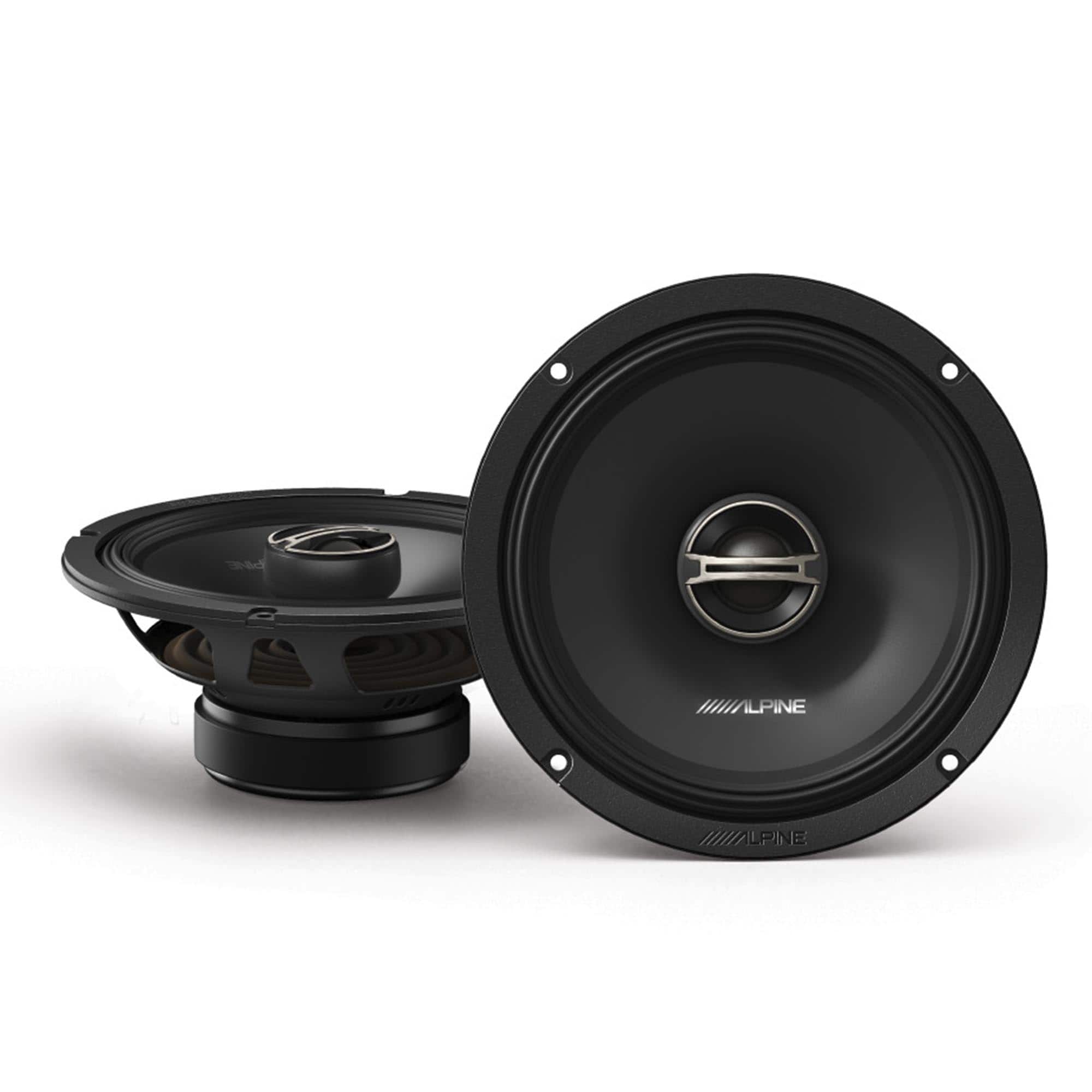 Alpine - DM-65-G 6.5” Coaxial 2-Way Speaker Set, Pair - Black/Gray