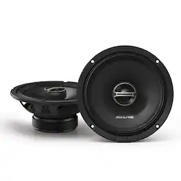 Alpine - DM-65-G 6.5” Coaxial 2-Way Speaker Set, Pair - Black/Gray