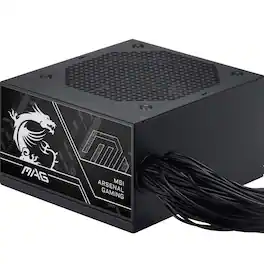 MSI - MAG A750BN PCIE5 III 750W 80 PLUS Bronze Non-Modular ATX 3.1 & PCIe 5.1 Ready Power Supply - Black