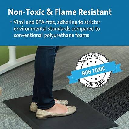 Non-Toxic & Flame Resistant

- Vinyl and BPA-free, adhering to stricter environmental standards compared to conventional polyurethane foams

NON TOXIC  
NON TOXIC  
NON TOXIC