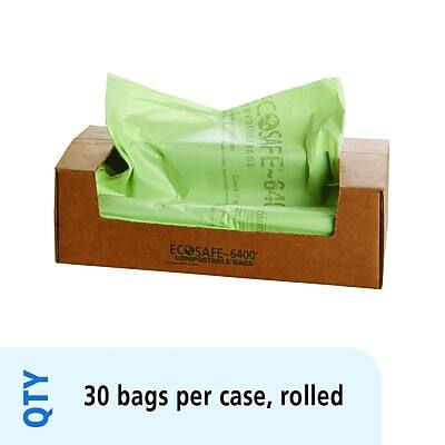 POSTIE! ECOSAFE-6400 COMPOSTABLE BAGS  
30 bags per case, rolled