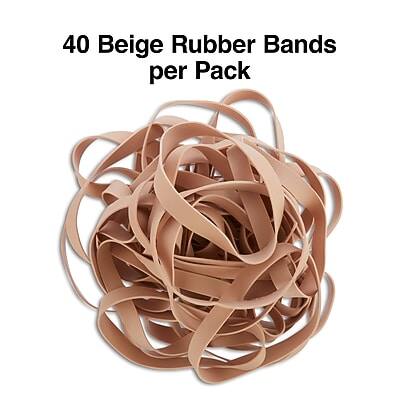 40 Beige Rubber Bands per Pack