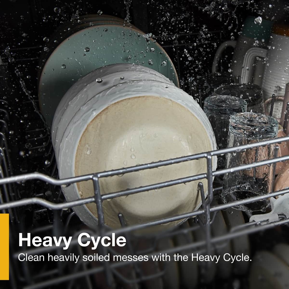 Heavy Cycle
Clean heavily soiled messes with the Heavy Cycle.