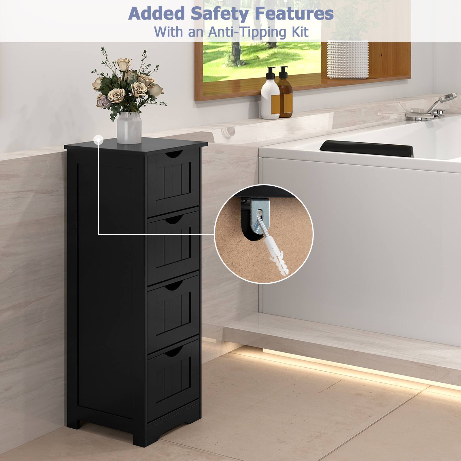 Added Safety Features  
With an Anti-Tipping Kit