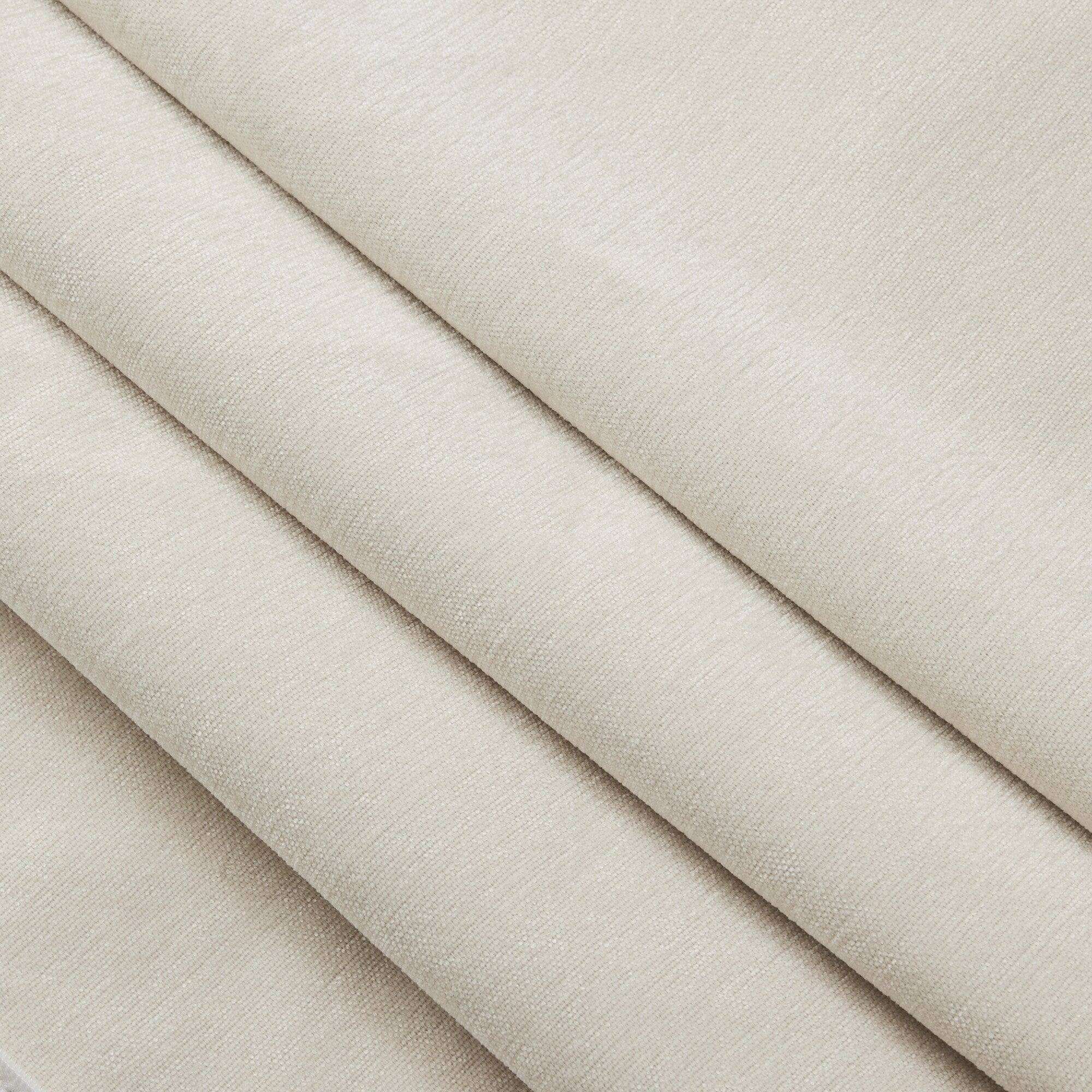 Back. Boyel Living - Chenille Slipcovered 3 Seater Deep Seat Sofa - Cream.