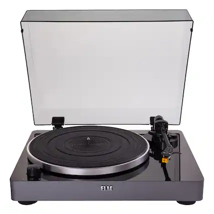 Front. ELAC - ELAC MRC501 Miracord 50 Turntable (Gloss Black) - Gloss Black.