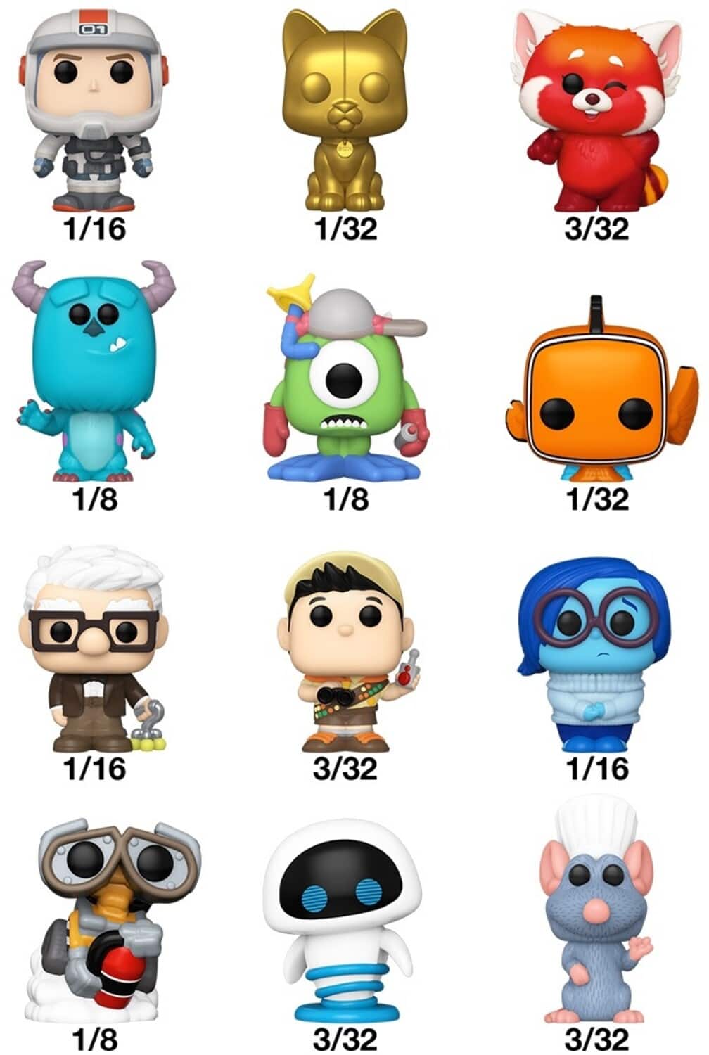 FUNKO Bitty POP! Singles: Pixar (One Random Bitty POP! Per Purchase) - COLLECTABLES - Multicolor