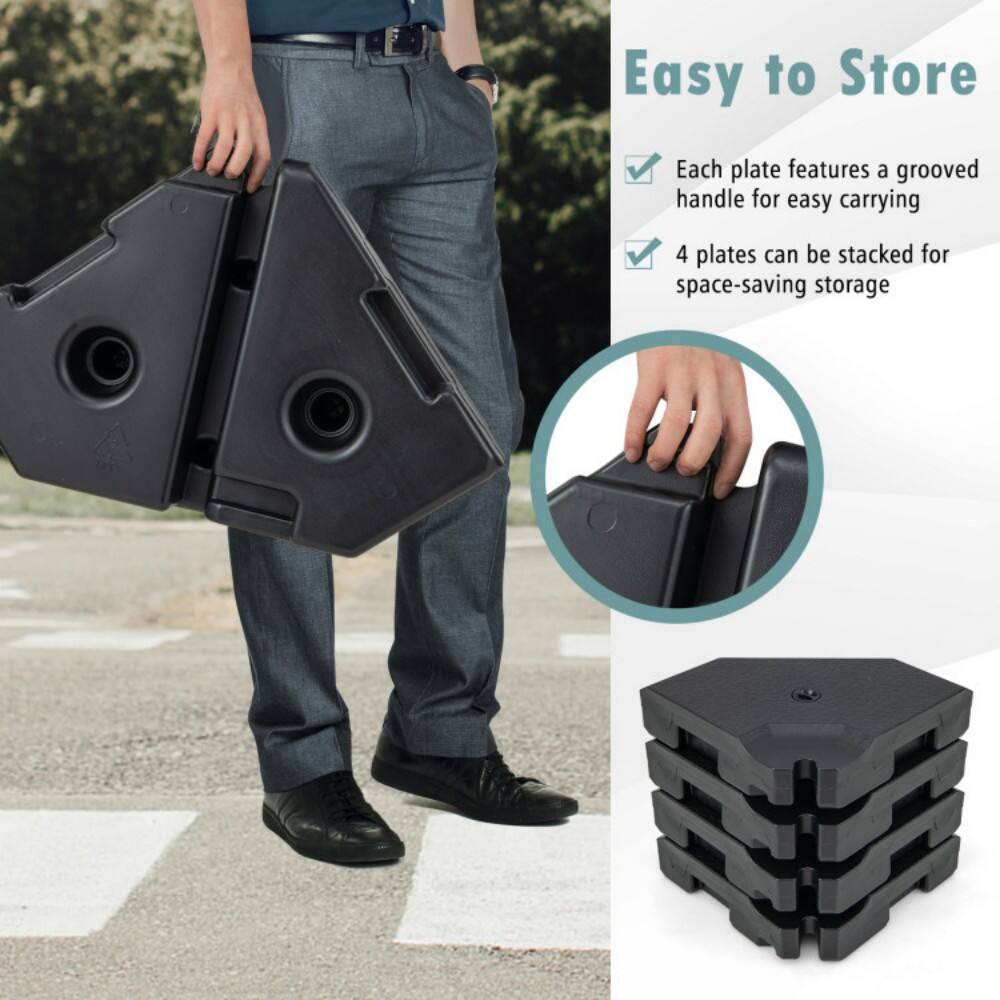 Easy to Store

- Each plate features a grooved handle for easy carrying
- 4 plates can be stacked for space-saving storage