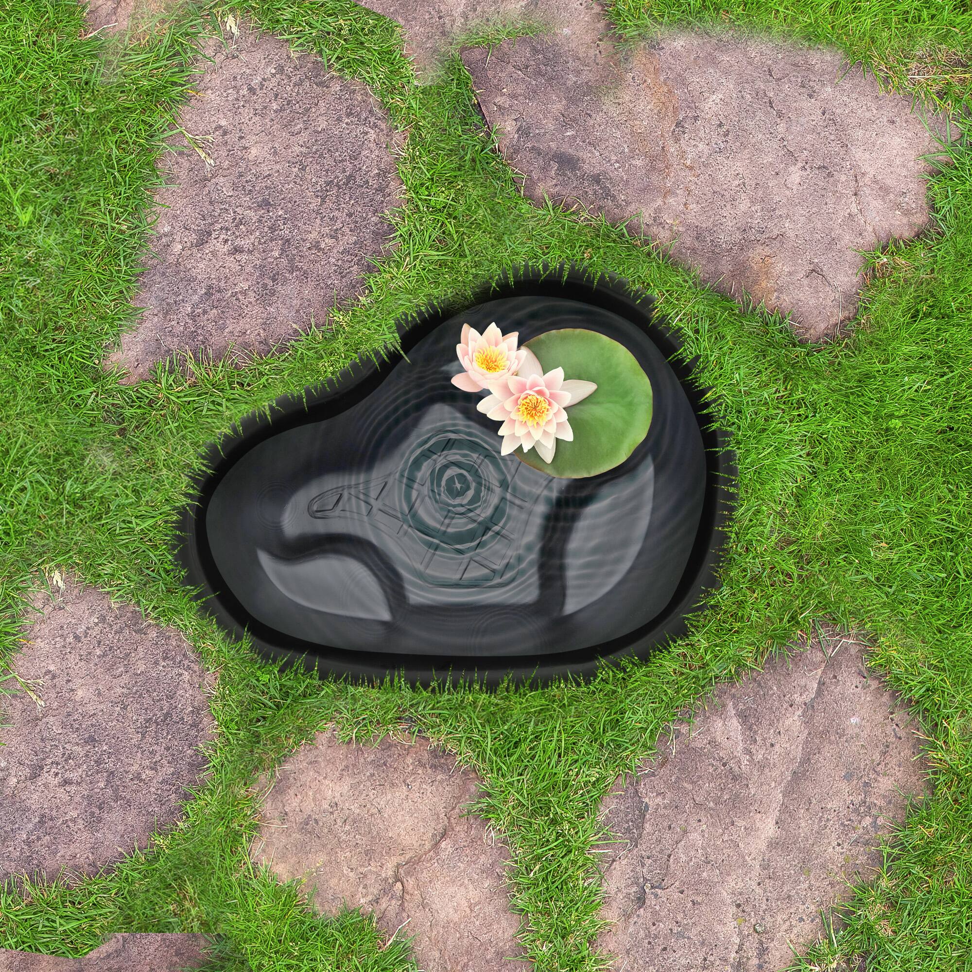 Alt View 5. Algreen - Algreen Rigid Plastic Pond Liner, 33 Gallon Base Accessory for Ponds - Avonlea - Black.