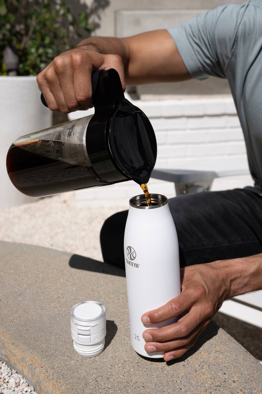 Takeya Traveler 25 Leakproof Flip Lock Mug Arctic 52501 Best Buy