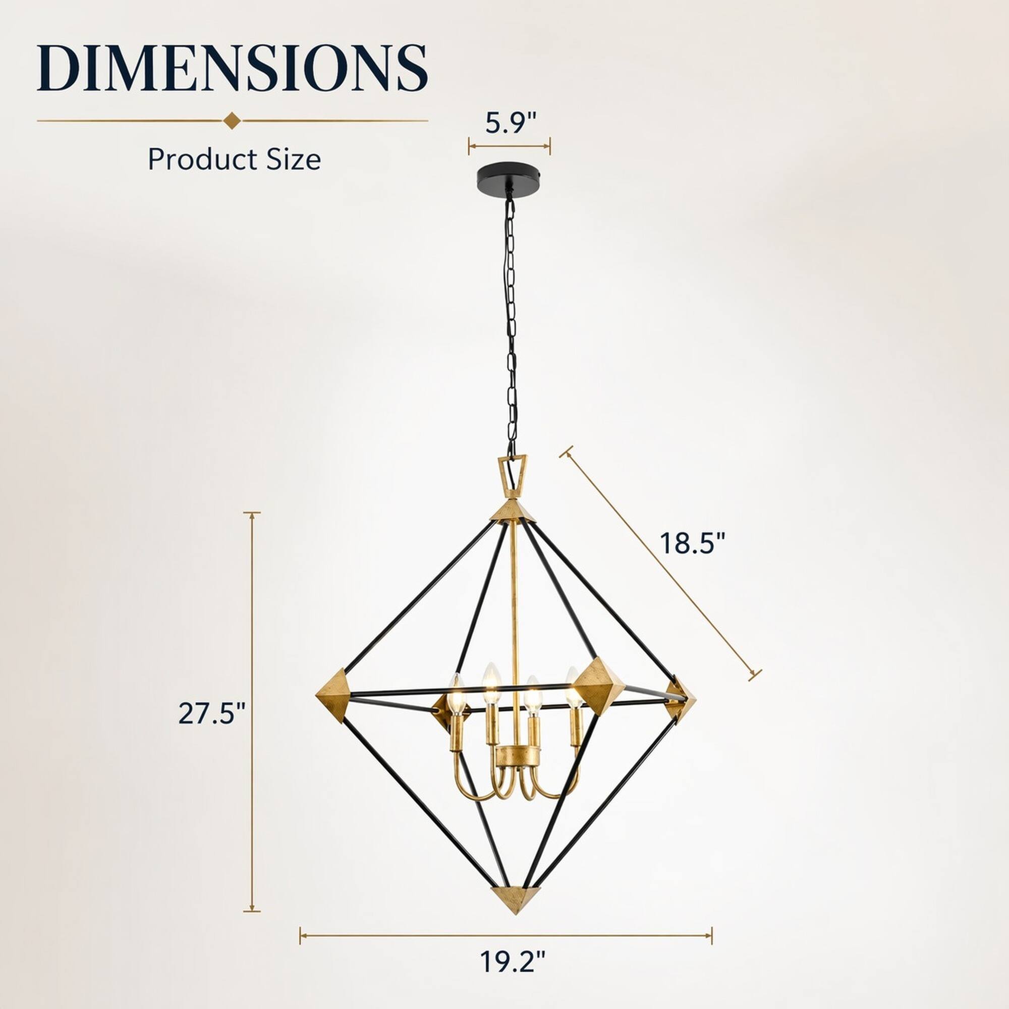 DIMENSIONS  
Product Size  
5.9"  
18.5"  
27.5"  
19.2"