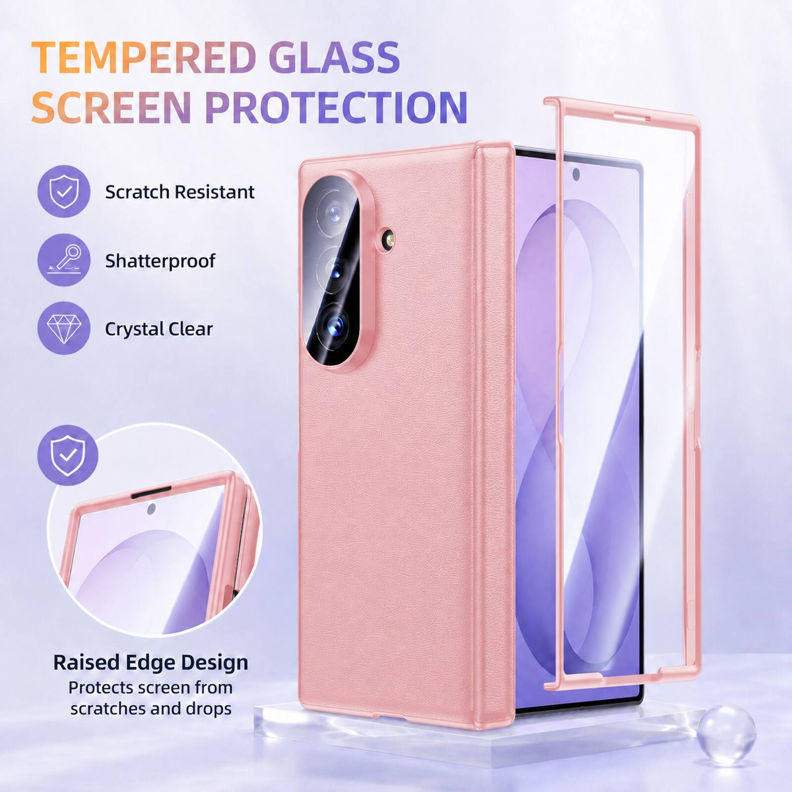 Dteck Shockproof Leather Texture Hinge Cover For Samsung Galaxy Z Fold8 ...