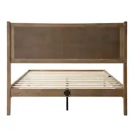 FurniFact - Solid Wood Platform Bed - Barnwood
