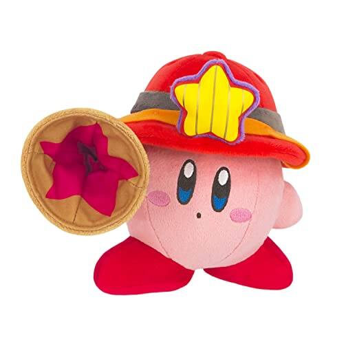Alt View 1. Nintendo - Sanei Boeki KP63 Kirby All Star Collection Ranger Kirby Plush Toy, Size S, Height 5.7 inches (14.5 cm).