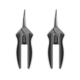 AC Infinity - Ergonomic Pruning Shear 6.6", Stainless Steel Curved-Blades 2-Pack